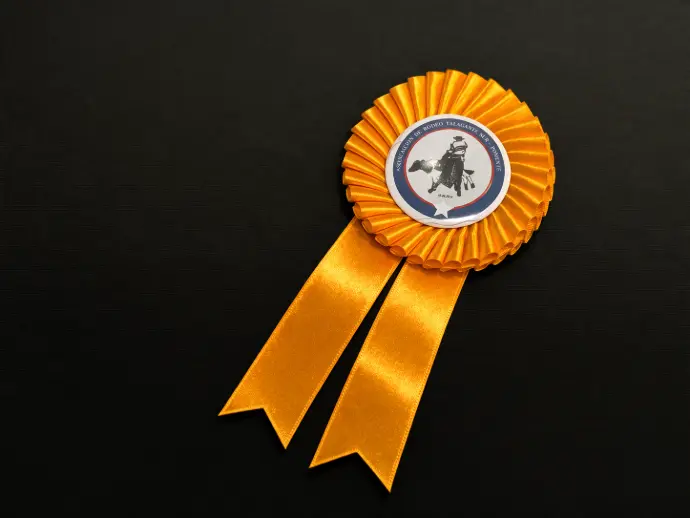 Escarapela especial para premiar a los participantes de cada categoria 