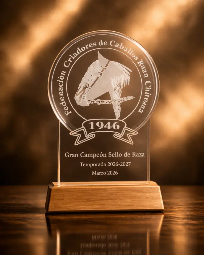 Galvano acrilico con logo de la empresa personalizado especial para reconocimientos a los colaboradores
