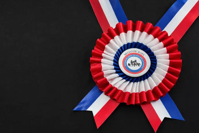 Collaron sello de raza tricolor especial para premiar al mejor de la categoria 